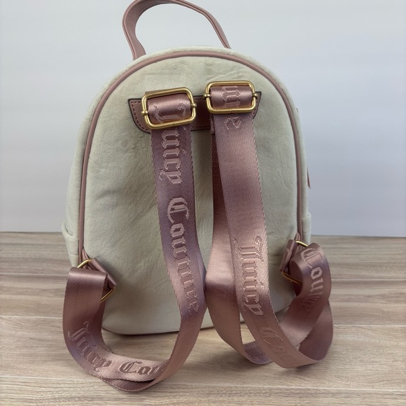 Juicy Couture Retro Vibe Pink and Cream Backpack - Picture 6 of 9